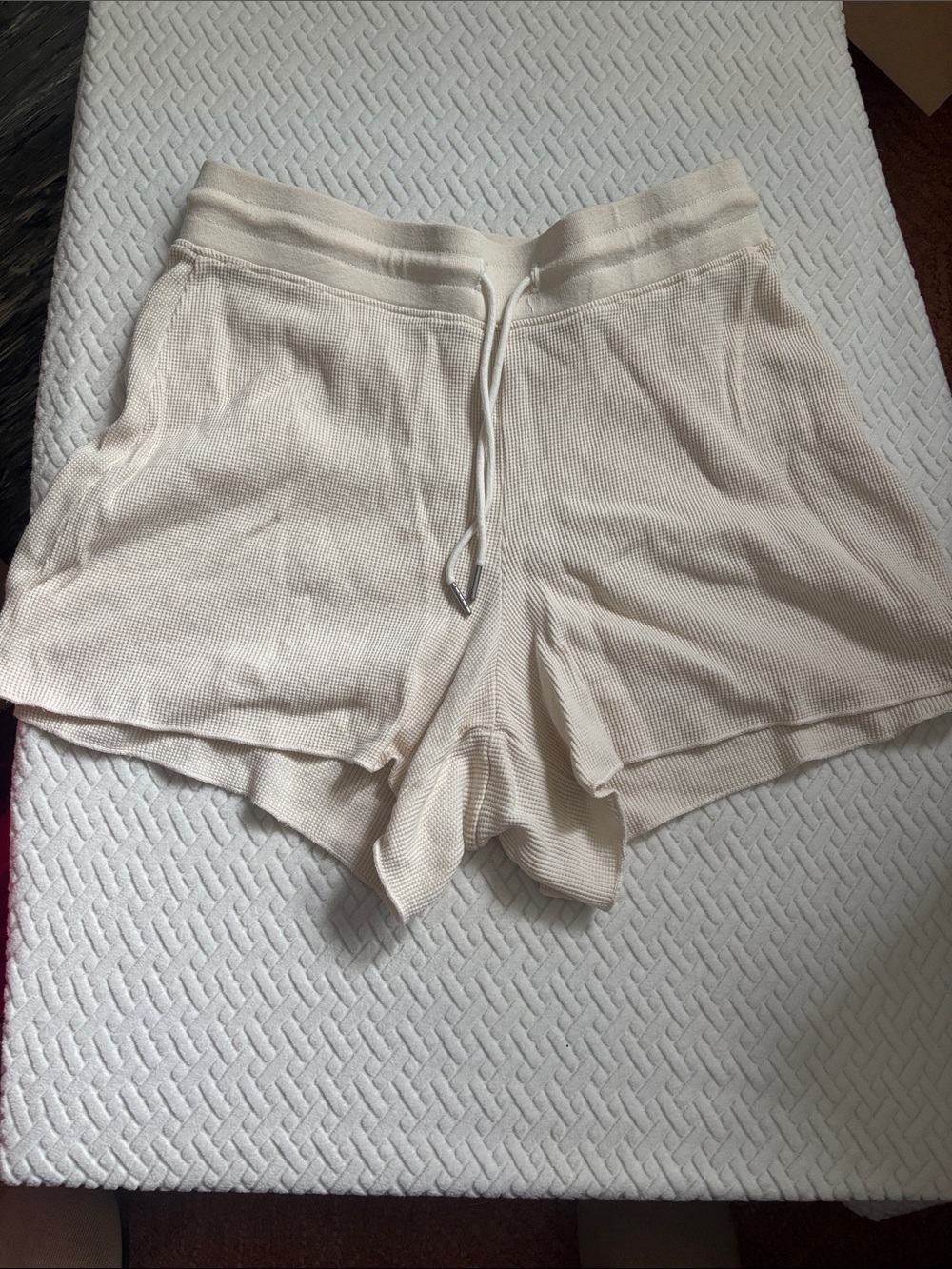 MATE the label bone Waffle-Knit Lounge Shorts